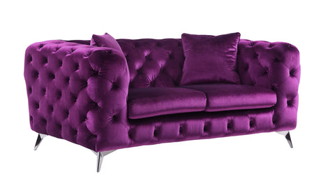 Atronia - Velvet Loveseat - Furniture Home Direct