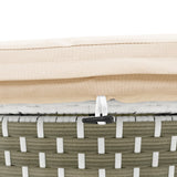 Outdoor Daybed With Canopy Weatherproof Rattan Beige - Furniture Home Direct