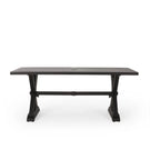 Modern Outdoor Dining Table With X Shaped Legs, Umbrella Hole