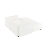 Chenille Loveseat with 2 Ottomans - Furniture Home Direct