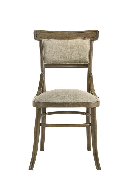 Bistro - Wide Contemporary Fabric Dining Chair With Cushion (Set of 2) - Vintage Walnut - Furniture Home Direct