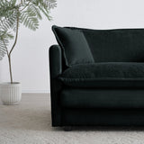 Modern Chenille 3 Piece Living Room Set - Black - Furniture Home Direct