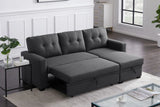 Upholstered Pull Out Sectional Sofa With Chaise - Furniture Home Direct