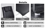 Dining Set Marble Table With Black Upholstered Chairs White - Furniture Home Direct