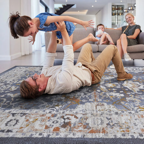 Payas - 2' X 3' Traditional Area Rug - Blue - Furniture Home Direct