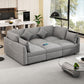 Sectional Sofa Modular Sofa U - Shaped Sofa Couch Sofa Bed L - Shaped Sofa With A Movable Ottoman And Two USB Ports For Living Room - Furniture Home Direct