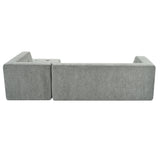 Modular Sectional Sofa in Chenille for Living Rooms Gray - Furniture Home Direct