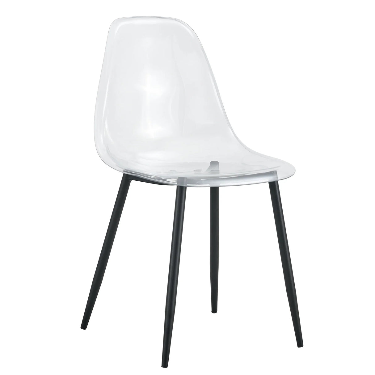 Dining Chairs Acrylic Modern Set 4 Pack Slim Clear - Furniture Home Direct