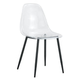 Dining Chairs Acrylic Modern Set 4 Pack Slim Clear - Furniture Home Direct