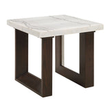 Edwyn - Natural Marble Top End Table - Furniture Home Direct