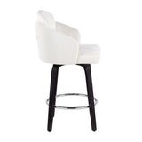 Dahlia - Contemporary Counter Stool Round Footrest (Set of 2) - Furniture Home Direct
