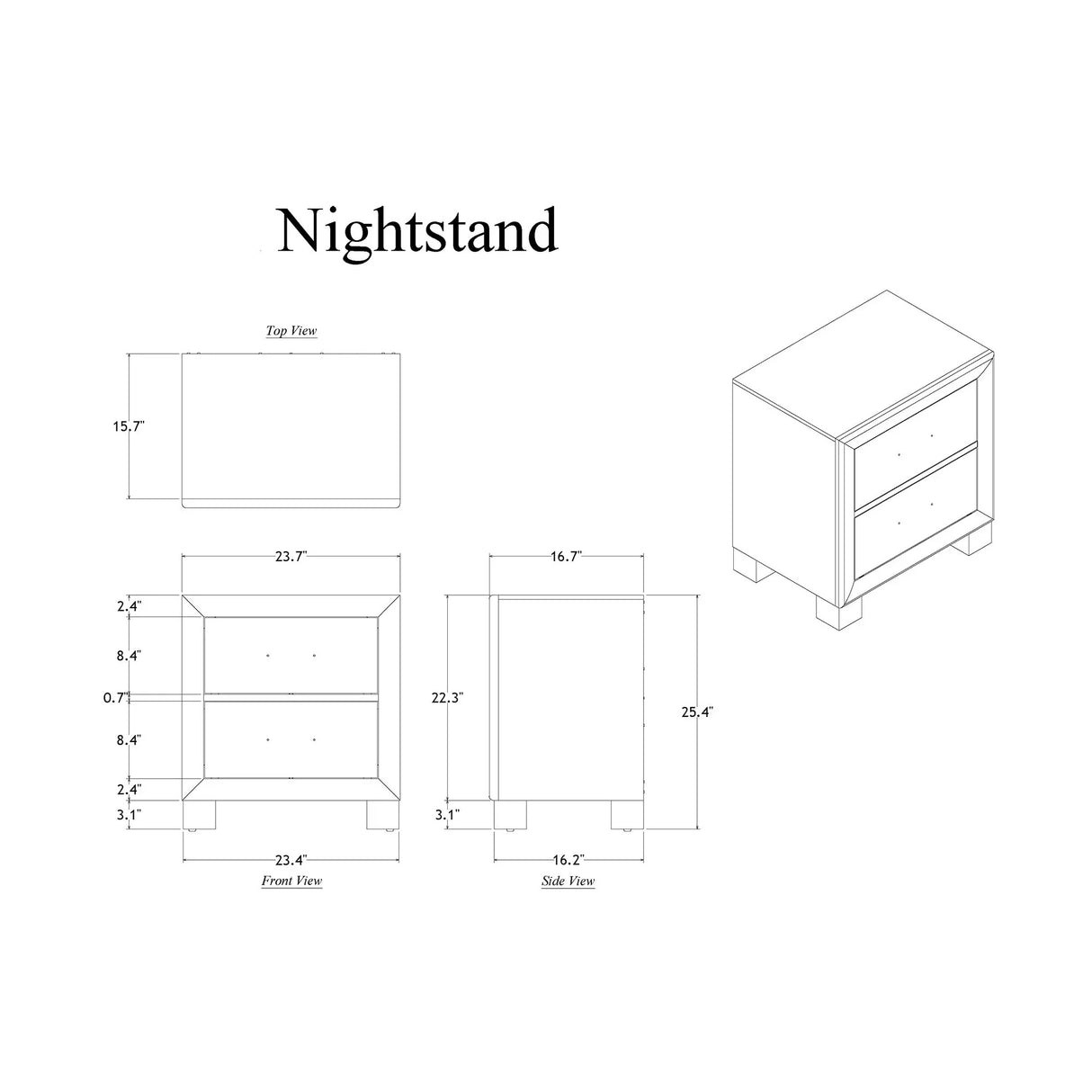 Rover - Nightstand - Gray - Furniture Home Direct