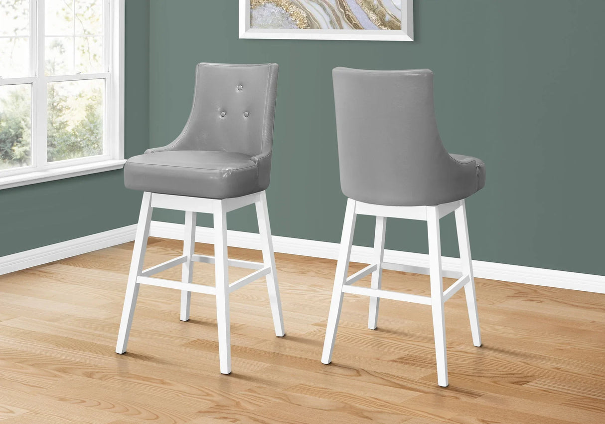 Swivel Stool Bar Height, Transitional (Set of 2) - Furniture Home Direct