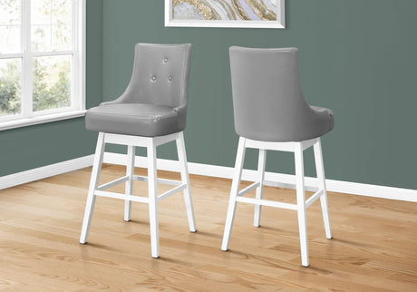 Swivel Stool Bar Height, Transitional (Set of 2) - Furniture Home Direct