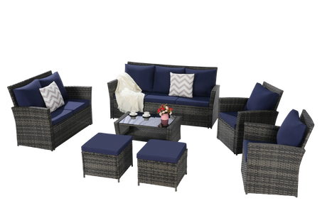 7 PC Rattan Outdoor Set - Furniture Home Direct
