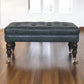 Buffalo - Leather Ottoman With Castor Legs - Furniture Home Direct