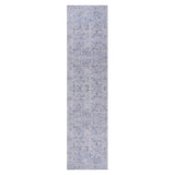 Maval - 2'6'' X 10' Washable Runner Rug - Blue / Cream - Furniture Home Direct