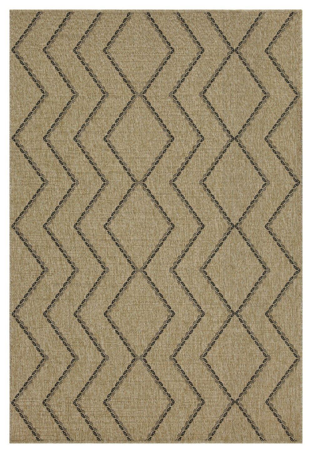 Earth - Indoor / Outdoor Polypropylene Area Rug - Jute / Black - Furniture Home Direct