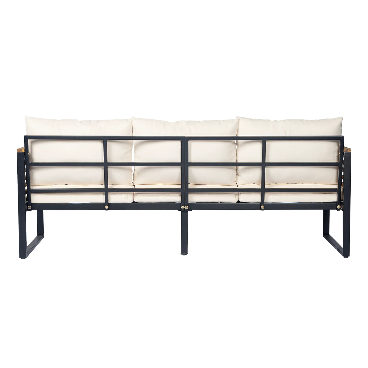 3-piece Outdoor Acacia Wood and Metal Patio Set - Furniture Home Direct