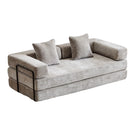 Convertible Floor Sofa Bed With Pillow Back Support Armrest - Furniture Home Direct