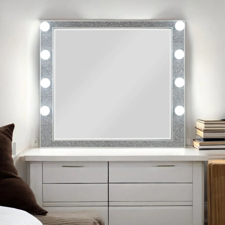 Sliverfluff - Mirror With Light - Mirrored / Champagne - Furniture Home Direct