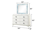 Queen Bedroom Set Modern LED Bed Dresser Nightstand White - Furniture Home Direct