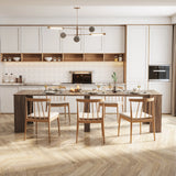 Outdoor Extendable Dining Table Wooden Rustic Brown - Furniture Home Direct