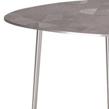 Shelton - 2 Piece Metal Nesting Table - Nickel - Furniture Home Direct