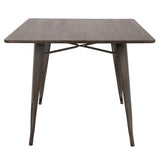 Oregon - Industrial / Farmhouse Dining Table - Espresso - Furniture Home Direct