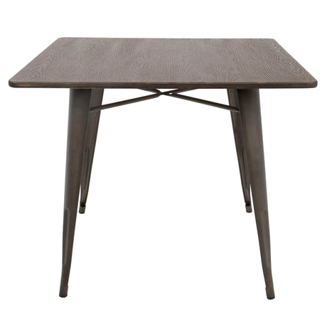 Oregon - Industrial / Farmhouse Dining Table - Espresso - Furniture Home Direct