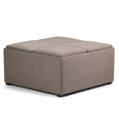 Avalon - Square Coffee Table, Storage Ottoman - Furniture Home Direct