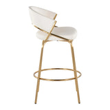 Jie - Glam Fixed Height Counter Stool (Set of 2) - Furniture Home Direct
