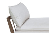 Daybed With Leather Strap Detail - White - Furniture Home Direct