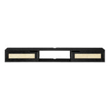 Modern Rattan Door Floating TV Stand For TVs Up To 80" - Furniture Home Direct