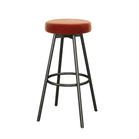 Modern Glam Upholstered Faux Velvet Bar Stool - Furniture Home Direct