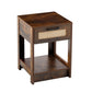 15.75" Rattan End Table With Drawer, Modern Nightstand, Side Table For Living Room, Bedroom - Furniture Home Direct