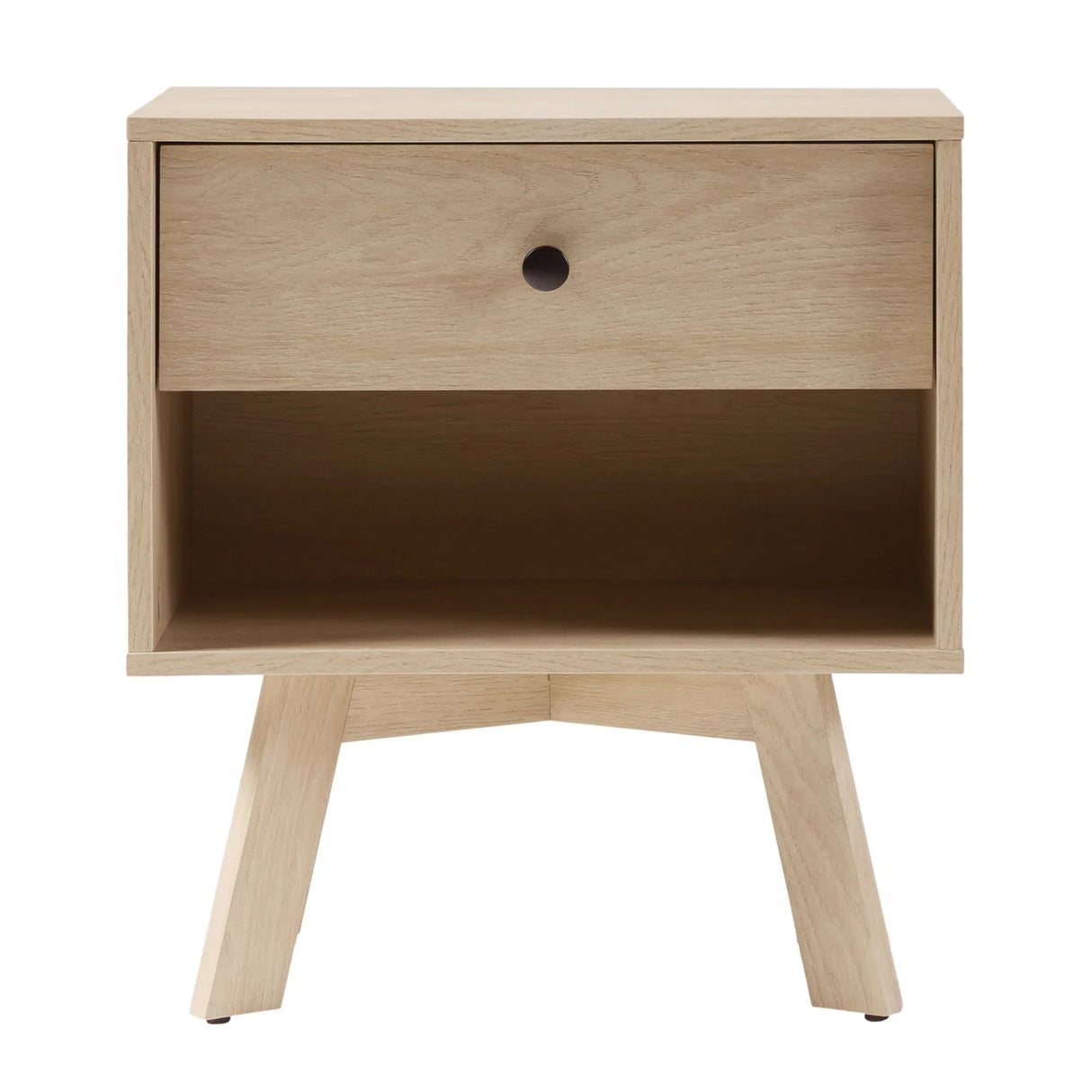 Mid-Century Modern Minimalist 1 Drawer Nightstand - Furniture Home Direct