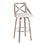 Charlotte - Farmhouse Fixed Height Bar Stool With Round Footrest (Set of 2) - Furniture Home Direct