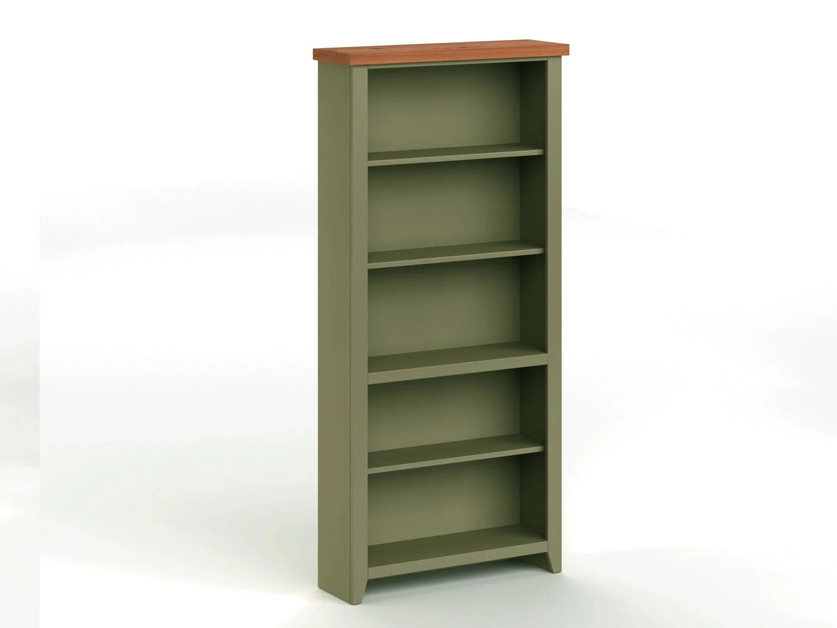 Vineyard - 72" High 5 Shelf Bookcase - Sage Green And Fruitwood - Furniture Home Direct