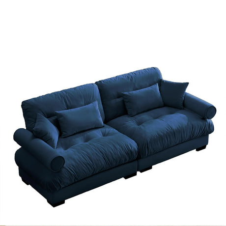Modern Oversize Sofa With Cloud Like Comfort, Featuring Waist And Throw Pillows - Furniture Home Direct