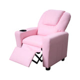 Marisa - PU Leather Kids Recliner Chair With Cupholder - Furniture Home Direct