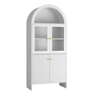 Modern Tech Inspired Dome Cabinet With LED Lighting - Furniture Home Direct