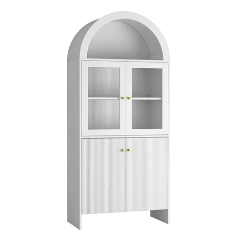 Modern Tech Inspired Dome Cabinet With LED Lighting - Furniture Home Direct