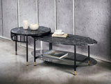 Silas - Engineered Stone Top Nesting Table - Black - Furniture Home Direct