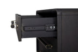3 Drawer Nightstand With USB - Black - Furniture Home Direct
