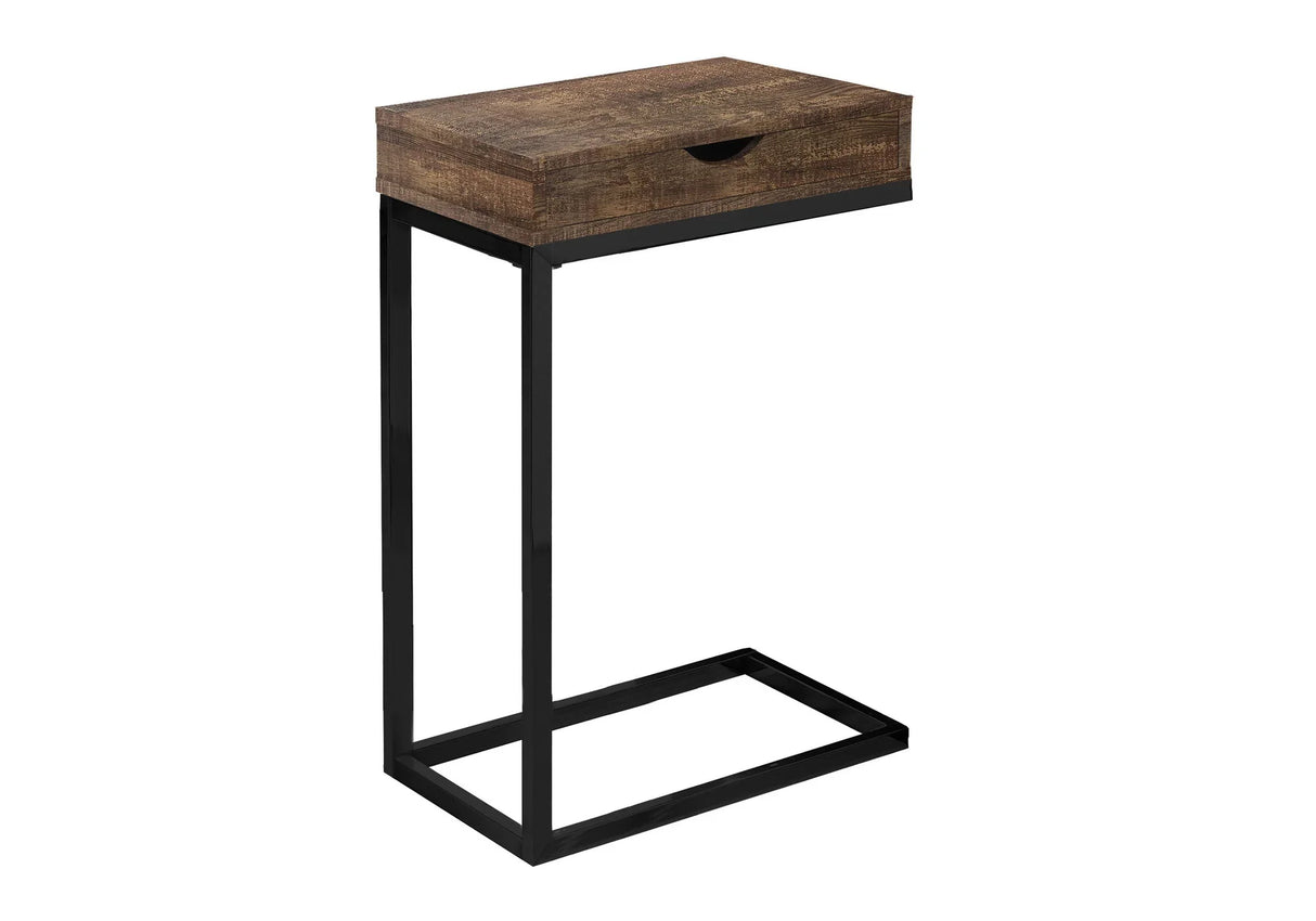 Accent Table, C - Shaped, Modern - Brown - Furniture Home Direct