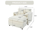 Oversized Chair With Movable Ottoman, Soft Upholstered Lounge Chair - Furniture Home Direct