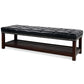 Bedroom End Of Bed Bench Tufted Upholstered End Of Bed Bench End Of Bed Entrance Shoe Bench With Nailhead Trim And Shelf Bedroom Upholstered Leather Bench Living Room Shoe Rack Footstool - Furniture Home Direct