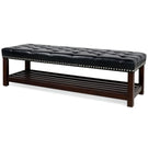 Bedroom End Of Bed Bench Tufted Upholstered End Of Bed Bench End Of Bed Entrance Shoe Bench With Nailhead Trim And Shelf Bedroom Upholstered Leather Bench Living Room Shoe Rack Footstool - Furniture Home Direct