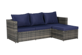 6 Piece Patio Wicker Set With Glass Table - Furniture Home Direct